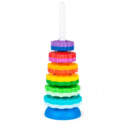 Игрушка пирамидка Веселые шестеренки Genio Kids SPIN01R 1